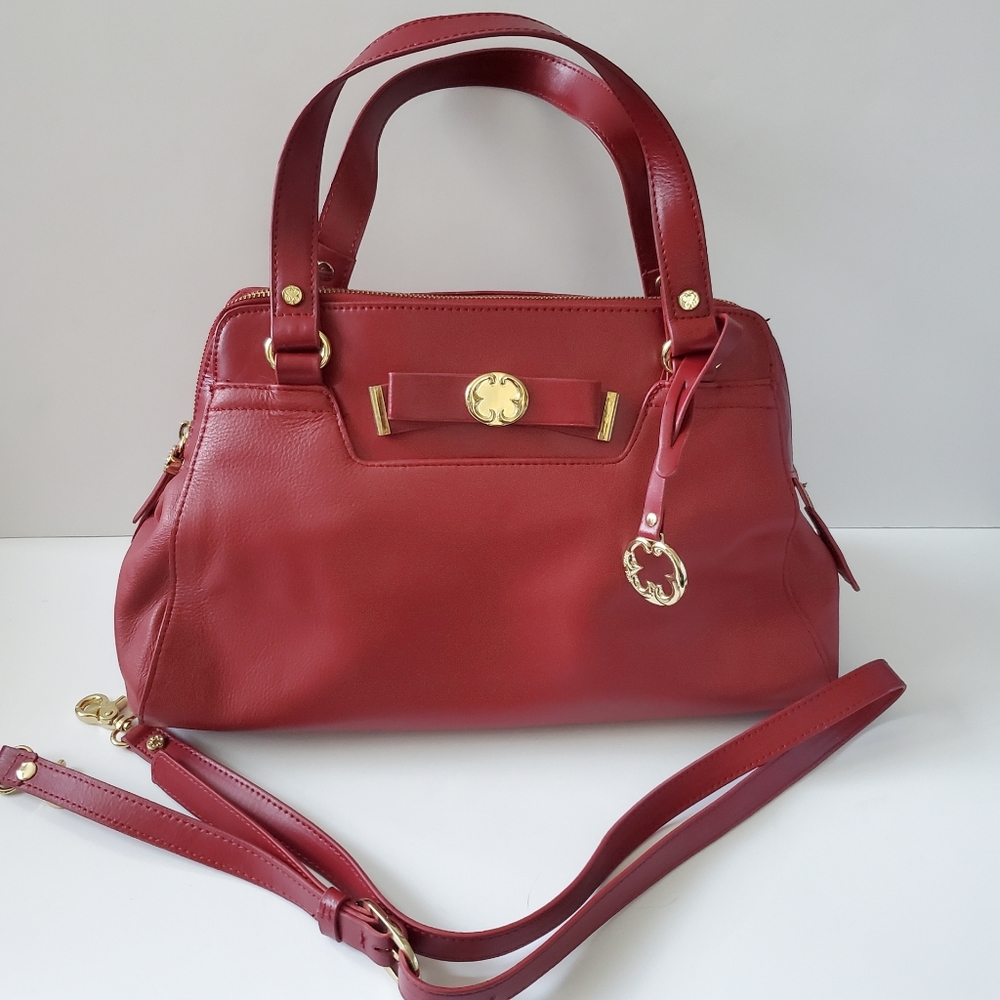 Emma Fox Red Leather Satchel